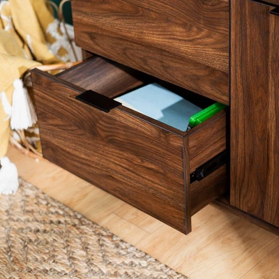 Rockwell Modern Storage TV Stand For TVs Up To 43" Brown - Saracina Home 7 Rockwell Modern Storage TV Stand For TVs Up To 43" Brown - Saracina Home - Image 7