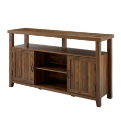 Modern Farmhouse Highboy Double Grooved Door TV Stand For TVs Up To 65" - Saracina Home -Saracina Home Shop GUEST 6d767402 0da7 4f05 966b 5ffd09494dd1