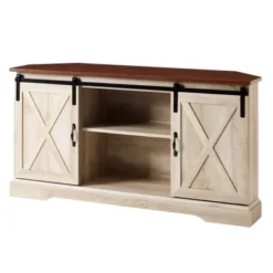 Robinson Rustic Transitional Sliding Barn Door Corner TV Stand For TVs Up To 58" - Saracina Home 30 Robinson Rustic Transitional Sliding Barn Door Corner TV Stand For TVs Up To 58" - Saracina Home -Saracina Home Shop GUEST 6e109b39 6d6c 4895 919b 7921459b2a8c