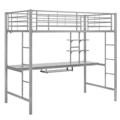 Twin Analise Metal Loft Bed With Wood Desk - Saracina Home -Saracina Home Shop GUEST 6e44e5cc a990 444f 99ea 3bd341a3ab32