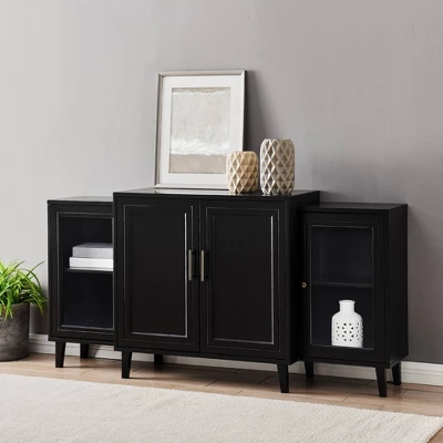62" 4 Door Tiered Modern Sideboard - Saracina Home 2 62" 4 Door Tiered Modern Sideboard - Saracina Home - Image 2