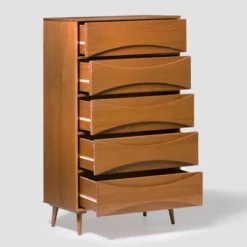 Mid-Century Modern Contoured 5 Drawer Chest Of Drawers - Saracina Home -Saracina Home Shop GUEST 6ea3faf0 2aed 40ff a53a 33a2aa0036a2