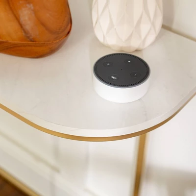 Megan Modern Glam Curved Console Table Faux White Marble/Gold - Saracina Home 8 Megan Modern Glam Curved Console Table Faux White Marble/Gold - Saracina Home - Image 8