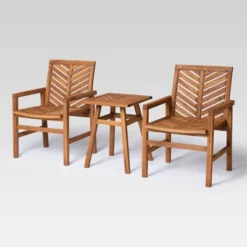 3pc Slatted Chevron Acacia Wood Patio Chat Set - Saracina Home 19 3pc Slatted Chevron Acacia Wood Patio Chat Set - Saracina Home -Saracina Home Shop GUEST 73f3400b 771e 46c9 b116 3fbf173a7fbf