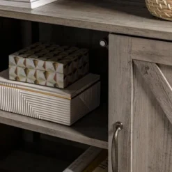 2 Door Farmhouse Highboy TV Stand For TVs Up To 65" Gray Wash - Saracina Home -Saracina Home Shop GUEST 74d44b04 afc3 499b 913a baeffe72da6f