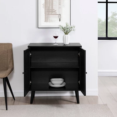 Modern Boho Wood And Rattan 2 Door Accent Cabinet - Saracina Home 5 Modern Boho Wood And Rattan 2 Door Accent Cabinet - Saracina Home - Image 5