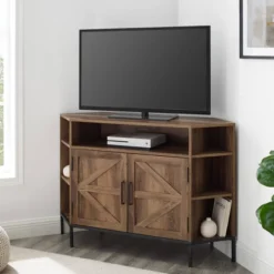 Atticus Modern Farmhouse 2 Door Corner TV Stand For TVs Up To 55" Rustic Oak - Saracina Home 15 Atticus Modern Farmhouse 2 Door Corner TV Stand For TVs Up To 55" Rustic Oak - Saracina Home -Saracina Home Shop GUEST 754db8fd 8a36 4b58 b192 cb00f68d49c3