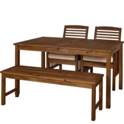 Ravenscroft 4pc Acacia Wood Patio Dining Set - Saracina Home -Saracina Home Shop GUEST 75afd81f e6e4 45c3 aebe 4c43e3ff6625
