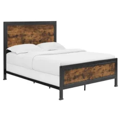 Queen Industrial Wood And Metal Bed - Saracina Home -Saracina Home Shop GUEST 75d9290e 165e 4053 beb1 d23d4091b665