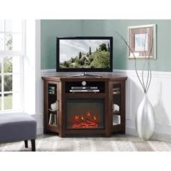 Glass Door Electric Fireplace Corner TV Stand For TVs Up To 50" - Saracina Home 26 Glass Door Electric Fireplace Corner TV Stand For TVs Up To 50" - Saracina Home -Saracina Home Shop GUEST 77aa265c 6768 409a 9515 dd36fe959432