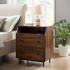 Transitional 2 Drawer Nightstand With USB Port - Saracina Home 11 Transitional 2 Drawer Nightstand With USB Port - Saracina Home -Saracina Home Shop GUEST 781ffe09 6d44 4a9f 8ed7 47a5be6b5603