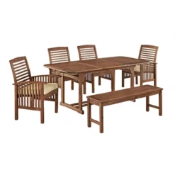 Ravenscroft 6pc Acacia Wood Patio Dining Set With Cushions - Saracina Home 11 Ravenscroft 6pc Acacia Wood Patio Dining Set With Cushions - Saracina Home -Saracina Home Shop GUEST 791c87ac 23c5 4531 a8bc a25b47f2d035