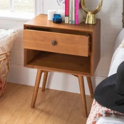 Greenberg 1 Drawer Mid-Century Modern Solid Wood Nightstand - Saracina Home 8 Greenberg 1 Drawer Mid-Century Modern Solid Wood Nightstand - Saracina Home -Saracina Home Shop GUEST 7acf3373 e0cd 4483 8953 f995e28697c0