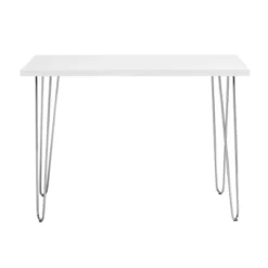 Gibby Modern Glam Hairpin Leg Writing Desk Faux White Marble - Saracina Home -Saracina Home Shop GUEST 7c5cd6bc 5520 491b 9292 241e79538c99