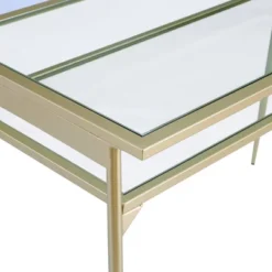 Modern 2 Tier Glass Top Writing Desk With Metal Legs Gold - Saracina Home 7 Modern 2 Tier Glass Top Writing Desk With Metal Legs Gold - Saracina Home -Saracina Home Shop GUEST 7cfdf8b6 920c 400b 87db b9284962d0a9