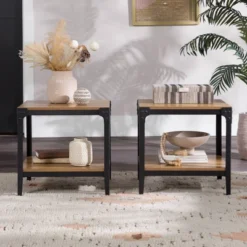 Set Of 2 Benny Urban Industrial Angle Iron Side Tables - Saracina Home -Saracina Home Shop GUEST 805a5e76 b2c9 47bf ac9c 7696f3043384