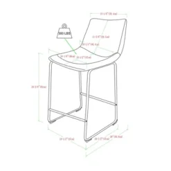 Set Of 2 Laslo Modern Upholstered Faux Leather Counter Height Barstools - Saracina Home 17 Set Of 2 Laslo Modern Upholstered Faux Leather Counter Height Barstools - Saracina Home -Saracina Home Shop GUEST 82e0c872 4cd1 4a83 8f4f 48be7a1c2323