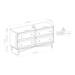 Jones Horizontal Modern 4 Drawer Dresser - Saracina Home -Saracina Home Shop GUEST 864bf305 7743 4b2f 92e0 9271cc994116