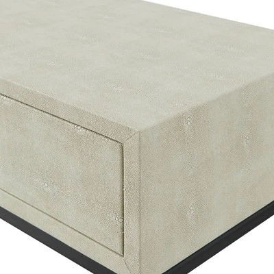 Faux Shagreen Modern 2 Drawer Entry Table - Saracina Home 4 Faux Shagreen Modern 2 Drawer Entry Table - Saracina Home - Image 4