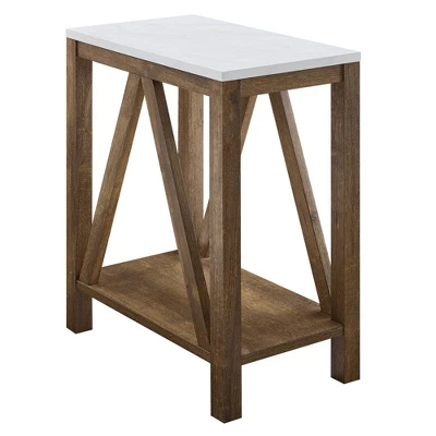 Taylen A Frame Farmhouse Open Storage Side Table - Saracina Home 8 Taylen A Frame Farmhouse Open Storage Side Table - Saracina Home - Image 8