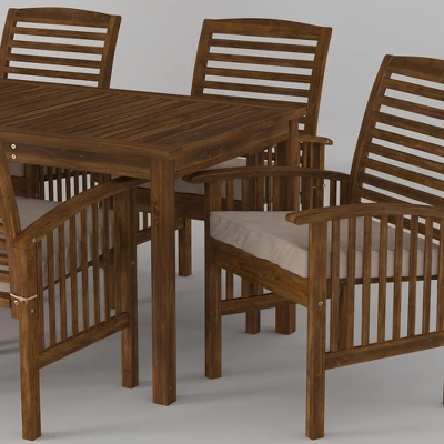 Ravenscroft 7pc Acacia Wood Patio Dining Set - Saracina Home 7 Ravenscroft 7pc Acacia Wood Patio Dining Set - Saracina Home - Image 7