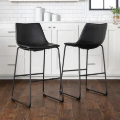 Set Of 2 Laslo Modern Upholstered Faux Leather Barstools - Saracina Home -Saracina Home Shop GUEST 8d2bb147 9e27 4a9c a007 2ebc8531c0c0