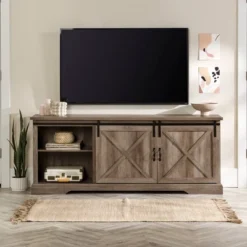 Clarabelle Double Sliding X Barn Door TV Stand For TVs Up To 80" - Saracina Home 33 Clarabelle Double Sliding X Barn Door TV Stand For TVs Up To 80" - Saracina Home -Saracina Home Shop GUEST 8e1e8baf e18d 4219 bcfa 59f76785519d