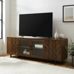 Vik Modern Boho 4 Door Herringbone TV Stand For TVs Up To 80" - Saracina Home 15 Vik Modern Boho 4 Door Herringbone TV Stand For TVs Up To 80" - Saracina Home -Saracina Home Shop GUEST 9063eb92 b49a 4de7 8042 61e07cd7b281