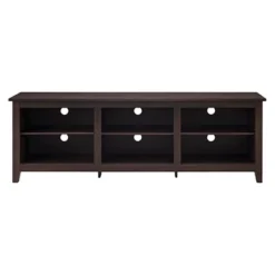 Transitional 6 Cubby Wood Open Storage Wood TV Stand For TVs Up To 80"- Saracina Home 24 Transitional 6 Cubby Wood Open Storage Wood TV Stand For TVs Up To 80"- Saracina Home -Saracina Home Shop GUEST 92fe5691 6d10 45aa a903 60b396346c9f