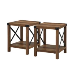 Set Of 2 Sophie Rustic Farmhouse X Frame Side Tables - Saracina Home 15 Set Of 2 Sophie Rustic Farmhouse X Frame Side Tables - Saracina Home -Saracina Home Shop GUEST 94f15c68 b382 4925 90f4 ac7532c4c41e