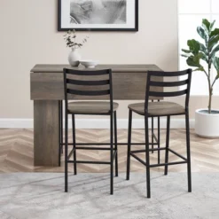 3pc Counter Height Drop Leaf Dining Set Gray Wash - Saracina Home -Saracina Home Shop GUEST 96762721 7df9 4e01 baca 36dc965f4255