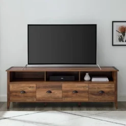 4 Drawer Farmhouse TV Stand For TVs Up To 80" - Saracina Home -Saracina Home Shop GUEST 96a5e6bf bea8 466a b714 93192818c2e9