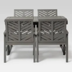 5pc Slatted Extendable Acacia Wood Patio Dining Set - Saracina Home -Saracina Home Shop GUEST 99bbc339 5382 45b6 9821 1dac64db2b81