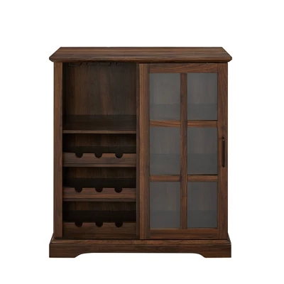Tavern Modern Transitional Sliding Window Pane Door Bar Cabinet - Saracina Home 7 Tavern Modern Transitional Sliding Window Pane Door Bar Cabinet - Saracina Home - Image 7