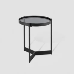 Modern Minimalist Tray Top Round Glass Side Table Black - Saracina Home 13 Modern Minimalist Tray Top Round Glass Side Table Black - Saracina Home -Saracina Home Shop GUEST 9c9c5e1e a4df 40d2 80e4 2e6a23e7f8c3