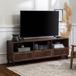 Visconti Boho Slat Door Storage Console TV Stand For TVs Up To 80" - Saracina Home 23 Visconti Boho Slat Door Storage Console TV Stand For TVs Up To 80" - Saracina Home -Saracina Home Shop GUEST 9d6c3b75 5e91 4f4a 93a4 351b5dfd97a4