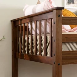 Twin Over Twin Transitional Cottage Solid Pine Bunk Bed Walnut - Saracina Home 9 Twin Over Twin Transitional Cottage Solid Pine Bunk Bed Walnut - Saracina Home -Saracina Home Shop GUEST 9e6f1555 d064 4b28 afc0 d09b87b37a3e