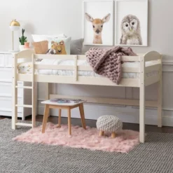 Twin Solid Pine Wood Low Loft Bed White - Saracina Home 12 Twin Solid Pine Wood Low Loft Bed White - Saracina Home -Saracina Home Shop GUEST 9f88cefa 1107 47f5 9d58 07ca6ee6ceaf