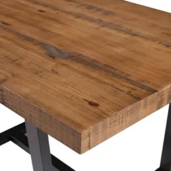 52" Modern Farmhouse Solid Wood Distressed Plank Top Dining Table - Saracina Home -Saracina Home Shop GUEST a0004985 299c 4f91 99ba 9b1acae6059f