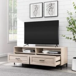Orin Modern 2 Drawer TV Stand For TVs Up To 60" - Saracina Home -Saracina Home Shop GUEST a3607248 2df7 48f4 950a fc1036bb5be3