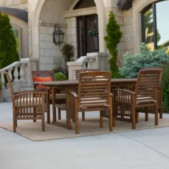 7pc Acacia Wood Patio Dining Set With Cushions - Saracina Home 11 7pc Acacia Wood Patio Dining Set With Cushions - Saracina Home -Saracina Home Shop GUEST a451277b 3ed7 403f 81d1 4b7c21d4cf6f