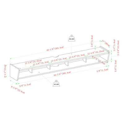 Modern Minimalist Floating TV Stand For TVs Up To 70" With Open Storage - Saracina Home 9 Modern Minimalist Floating TV Stand For TVs Up To 70" With Open Storage - Saracina Home - Image 9