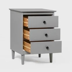 Stiva Classic Mid-Century Modern 3 Drawer Nightstand - Saracina Home -Saracina Home Shop GUEST a506790f 4fc7 4f2c a41e 91b3596872bb