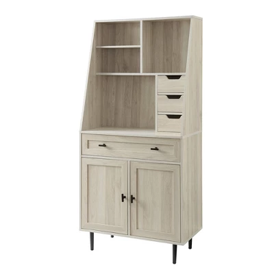 64" Storage Desk & Hutch With Keyboard Drawer - Saracina Home 5 64" Storage Desk & Hutch With Keyboard Drawer - Saracina Home - Image 5