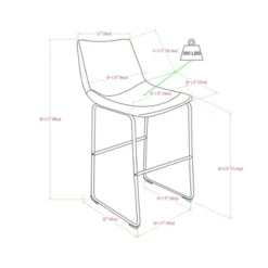 Set Of 2 Laslo Modern Upholstered Faux Leather Barstools - Saracina Home -Saracina Home Shop GUEST a827c39c ba03 4975 892b 7586cf04622d