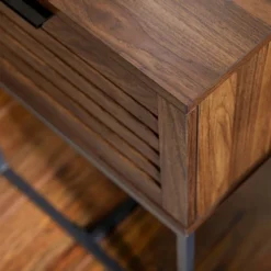 Visconti Boho Slat Pull Down Door Side Table Dark Walnut - Saracina Home 16 Visconti Boho Slat Pull Down Door Side Table Dark Walnut - Saracina Home -Saracina Home Shop GUEST a98cfae4 0c12 4b45 864d eb90f816678c