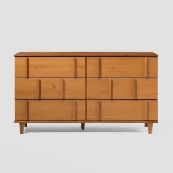 Modern Vertical Accent Solid Wood 6 Drawer Double Dresser - Saracina Home -Saracina Home Shop GUEST a9a10edd 8873 4c3b abef 421345c78f2d