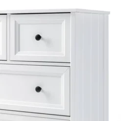 Farmhouse 5 Drawer Grooved Tall Storage Dresser White - Saracina Home 25 Farmhouse 5 Drawer Grooved Tall Storage Dresser White - Saracina Home -Saracina Home Shop GUEST ab313697 0a2b 4a96 892a 514c0abe50fa