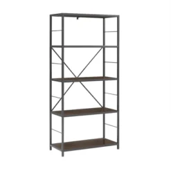 63" 4 Shelf Industrial Transitional Tall Bookshelf - Saracina Home 10 63" 4 Shelf Industrial Transitional Tall Bookshelf - Saracina Home -Saracina Home Shop GUEST ab82027f f17b 4ed3 b4bd 3cb00f9141d7