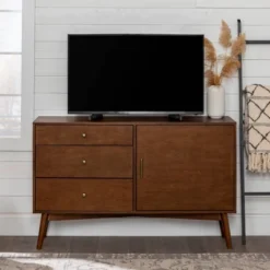 Mid-Century Modern With Closed Storage TV Stand For TVs Up To 58" Walnut - Saracina Home 28 Mid-Century Modern With Closed Storage TV Stand For TVs Up To 58" Walnut - Saracina Home -Saracina Home Shop GUEST ad69daf9 9422 4902 8fb3 e11fa4db8721